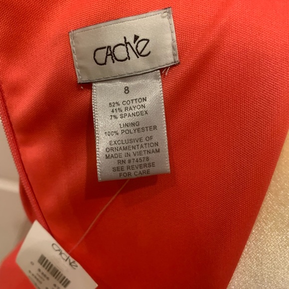 Cache NWT watermelon color straight dress Sz 8 - Picture 5 of 5